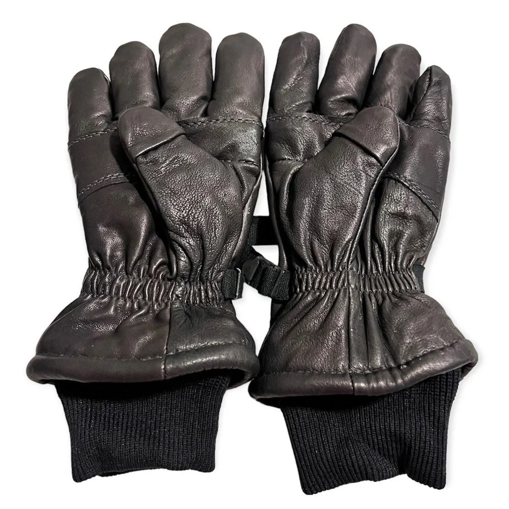 Hawkeye Unisex Black Leather Gloves Intermediate cold/wet Size S